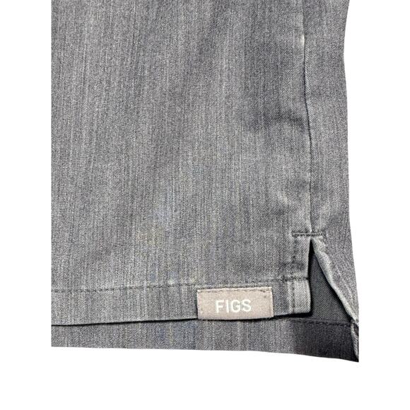 FIGS Technical Collection Polo Scrub Top Heather Gray Size Small - Picture 2 of 4